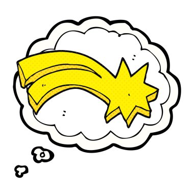 düşünce kabarcık karikatür dekoratif kayan yıldız