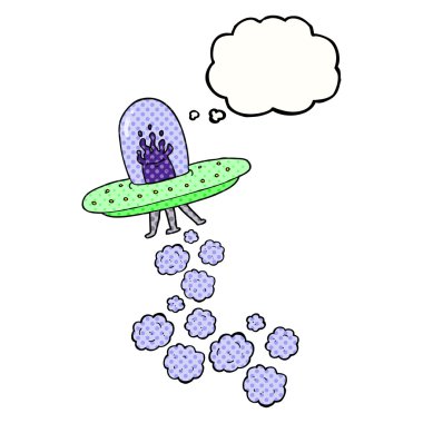 düşünce kabarcık karikatür uçan daire