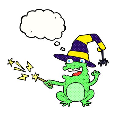 düşünce kabarcık karikatür kurbağa döküm büyü