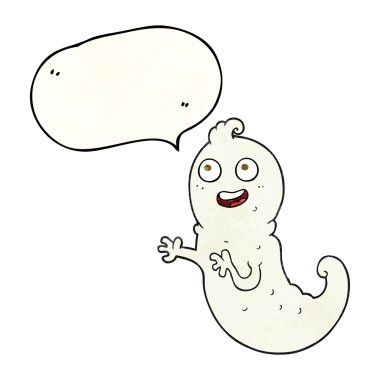 konuşma balonu dokulu karikatür hayalet