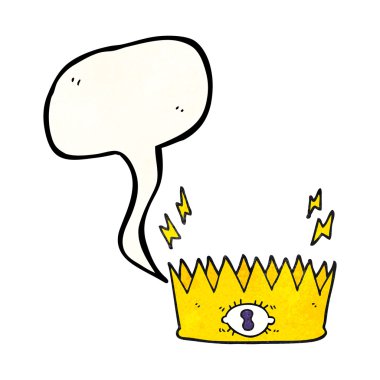 konuşma balonu dokulu çizgi film sihirli taç