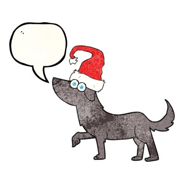 konuşma balonu dokulu karikatür köpek