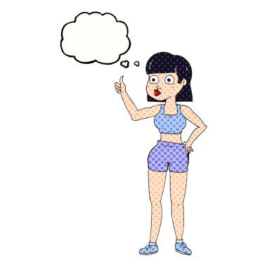 kabarcık karikatür jimnastik salonu kadın sanıyordum