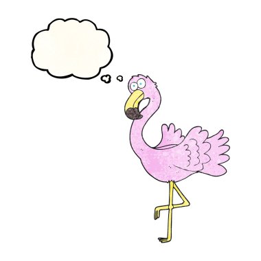 kabarcık dokulu karikatür flamingo sanıyordum