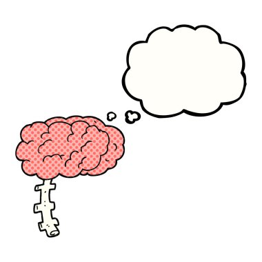 düşünce kabarcık karikatür beyin