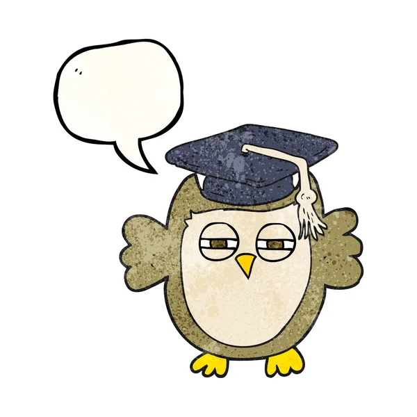 konuşma balonu dokulu karikatür akıllı baykuş