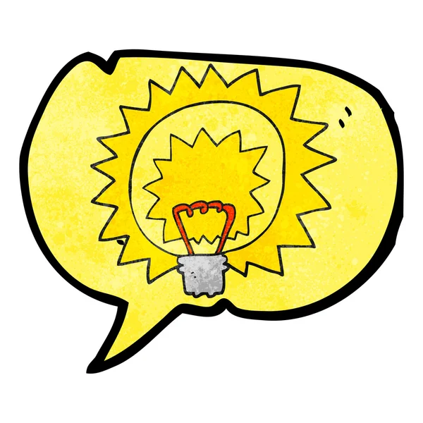 konuşma balonu dokulu karikatür ampul