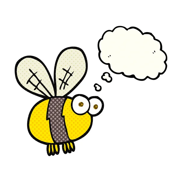 Trodde bubble cartoon bee — Stock vektor