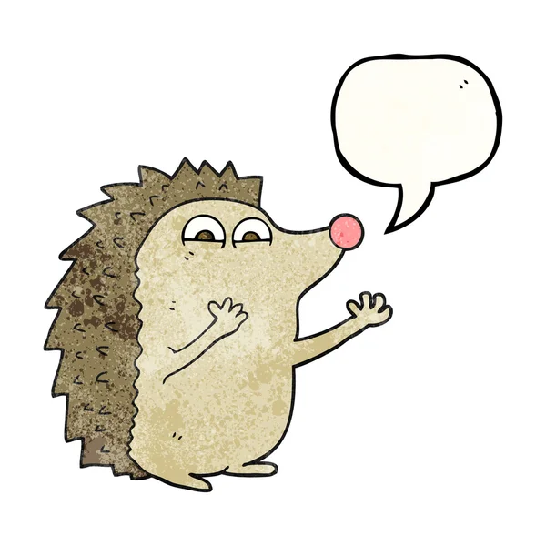 konuşma balonu dokulu karikatür sevimli kirpi