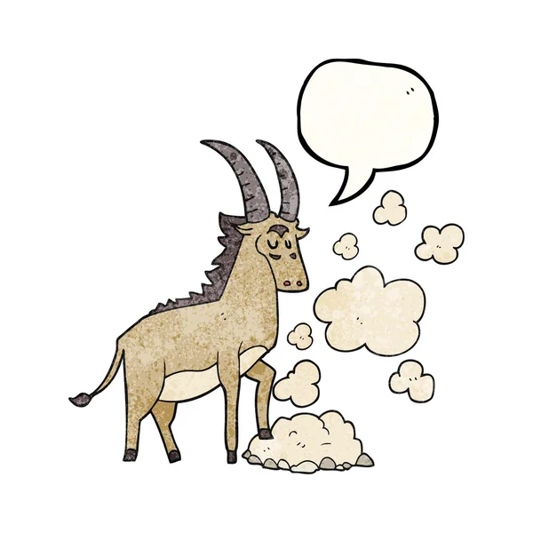 Parole bulle texturé dessin animé antilope — Image vectorielle