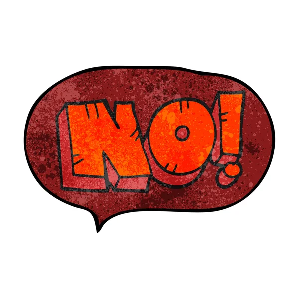 konuşma balonu dokulu karikatür Hayır! Not