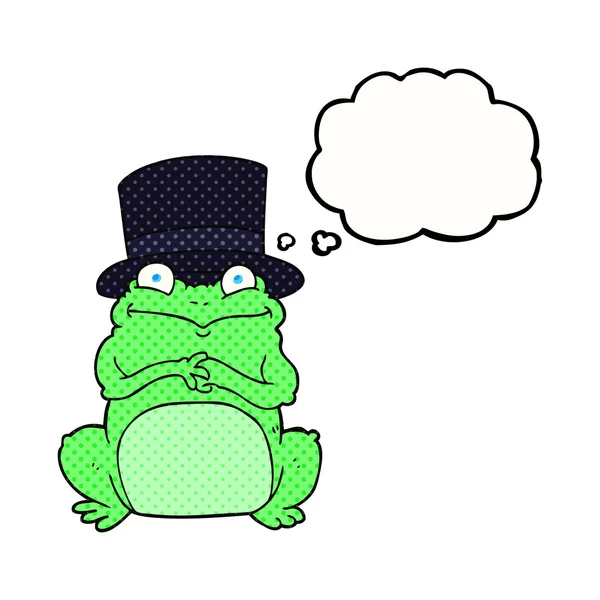 Silindir şapka kabarcık karikatür kurbağa sandım