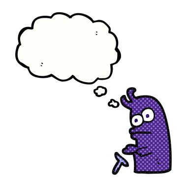 kabarcık karikatür küçük düşünce uzaylı