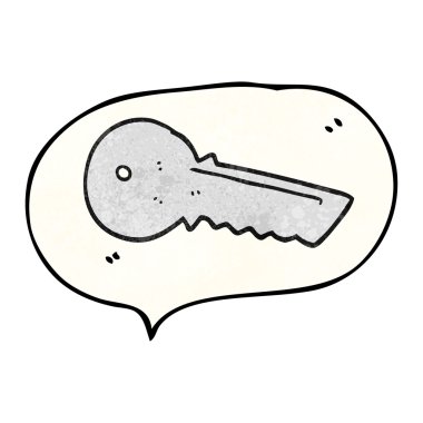 konuşma balonu dokulu çizgi film kapı anahtarı