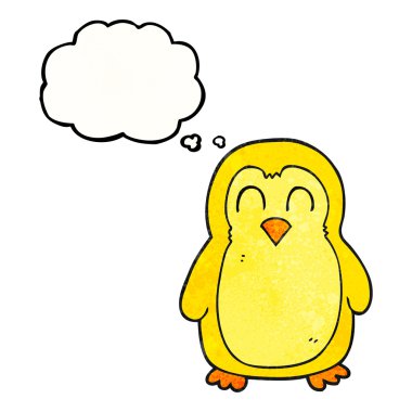 düşünce dokulu kabarcık karikatür kuş