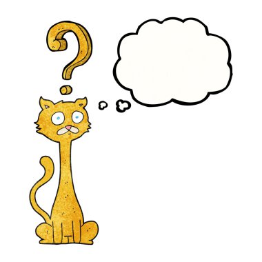 kabarcık dokulu karikatür meraklı kedi sandım