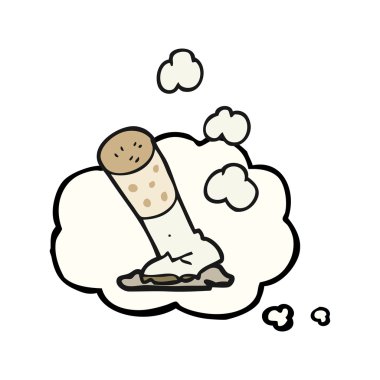 düşünce kabarcık karikatür Sigara