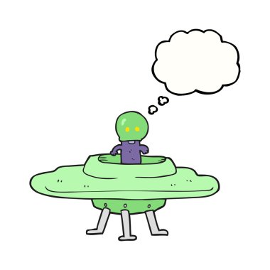 düşünce kabarcık karikatür uçan daire