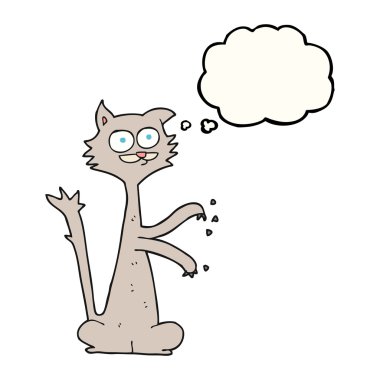 kabarcık karikatür kedi tırmalamak sanıyordum