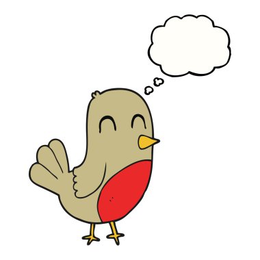 düşünce kabarcık karikatür robin