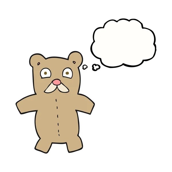Gedankenblase Cartoon Teddybär — Stockvektor