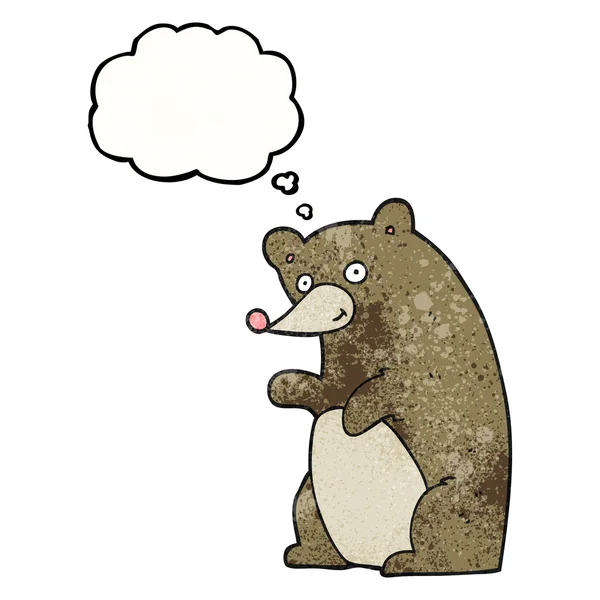 思考バブル テクスチャ漫画クマ — ストックベクタ