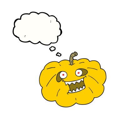 düşünce balonu çizgi film Cadılar Bayramı Balkabağı