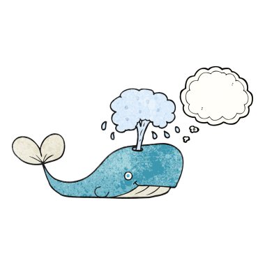 kabarcık dokulu karikatür balina su spouting sanıyordum