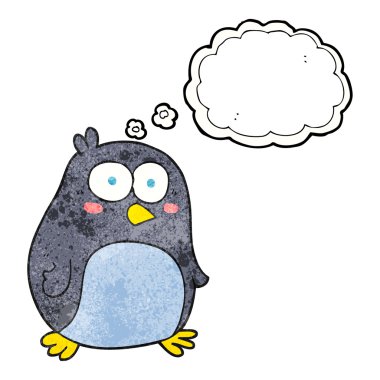 kabarcık dokulu karikatür penguen sanıyordum