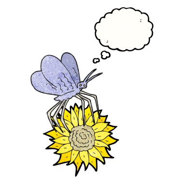 kabarcık dokulu karikatür kelebek çiçek sanıyordum