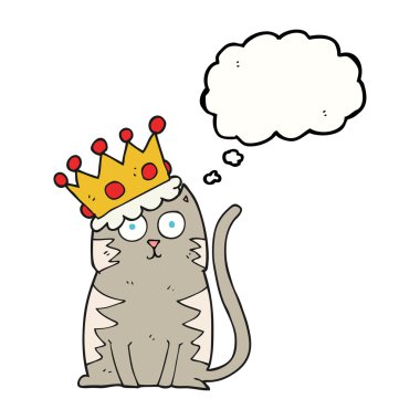 kabarcık karikatür kedi tacıyla sanıyordum