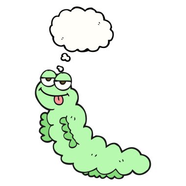 düşünce kabarcık karikatür tırtıl