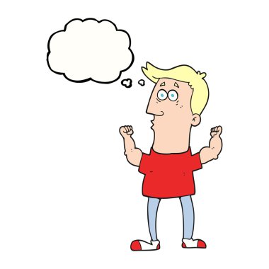 kabarcık karikatür şaşırmış adam esneme pazı sanıyordum