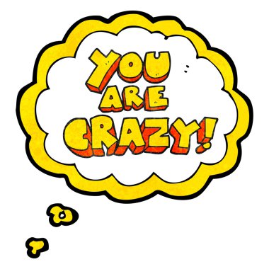 çılgın düşünce balonu dokulu çizgi film simgesi vardır