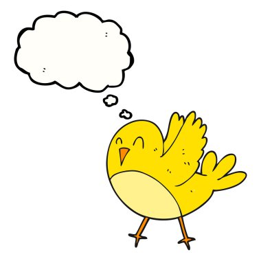 düşünce kabarcık karikatür kuş