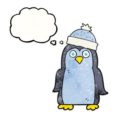 kabarcık dokulu karikatür penguen sanıyordum