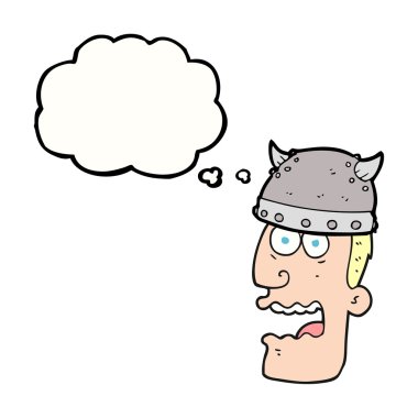 savaşçı adam çığlık düşünce kabarcık karikatür