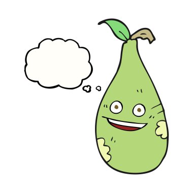 düşünce kabarcık karikatür armut
