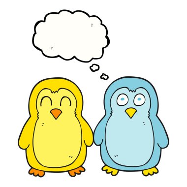 el ele tutuşarak kabarcık karikatür kuşlar sanıyordum