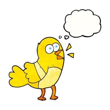 düşünce dokulu kabarcık karikatür kuş