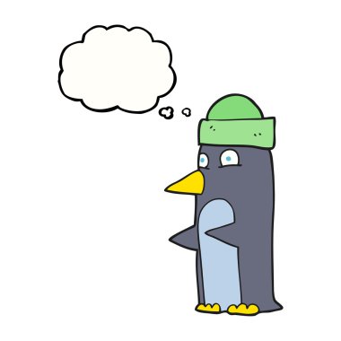 kabarcık karikatür penguen şapka takıyor sanıyordum