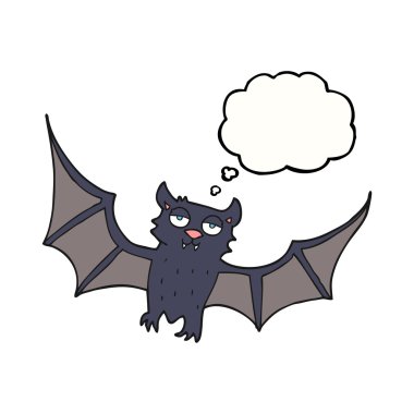 düşünce balonu çizgi film halloween yarasa