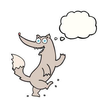 kabarcık karikatür mutlu kurt dans sanıyordum