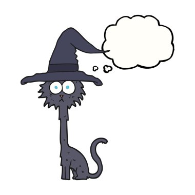 düşünce balonu çizgi film halloween kedi