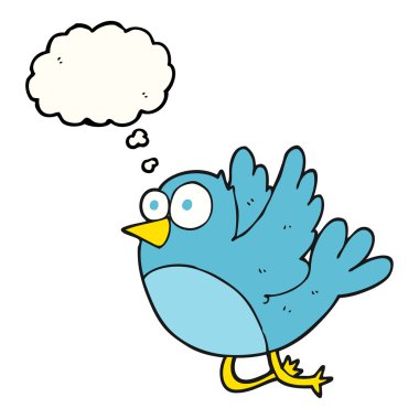 düşünce kabarcık karikatür kuş