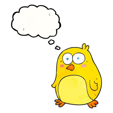 düşünce dokulu kabarcık karikatür kuş