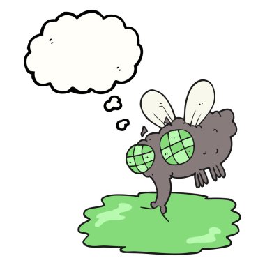 düşünce kabarcık karikatür brüt sinek