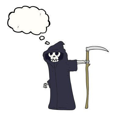 düşünce kabarcık karikatür ölüm