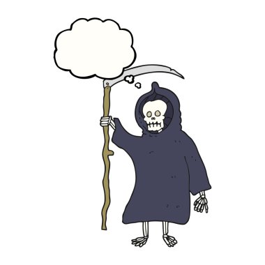 kabarcık karikatür ürkütücü ölüm şekil düşündüm