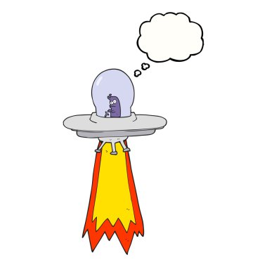 düşünce kabarcık karikatür uçan daire